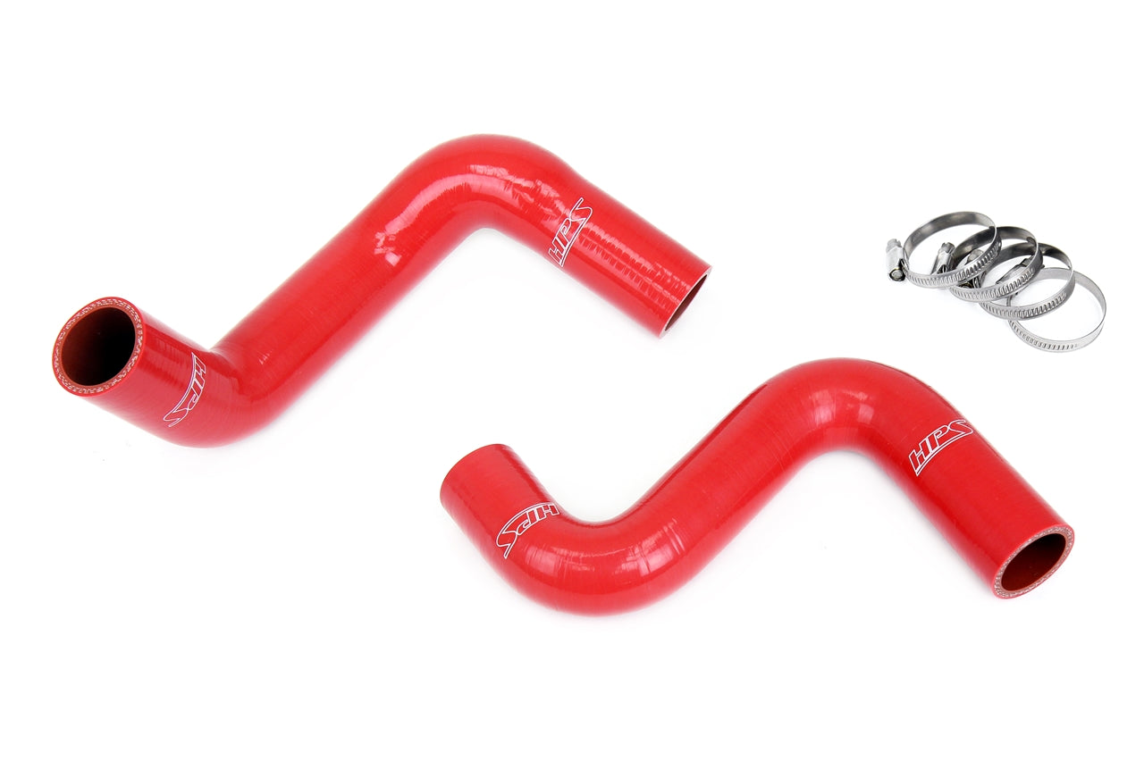 HPS Silicone Radiator Hose Kit Nissan 1989-1998 240SX with LS Swap LS1 water pump 8 o'clock thermostat KA24DE radiator Red 57-2057-RED
