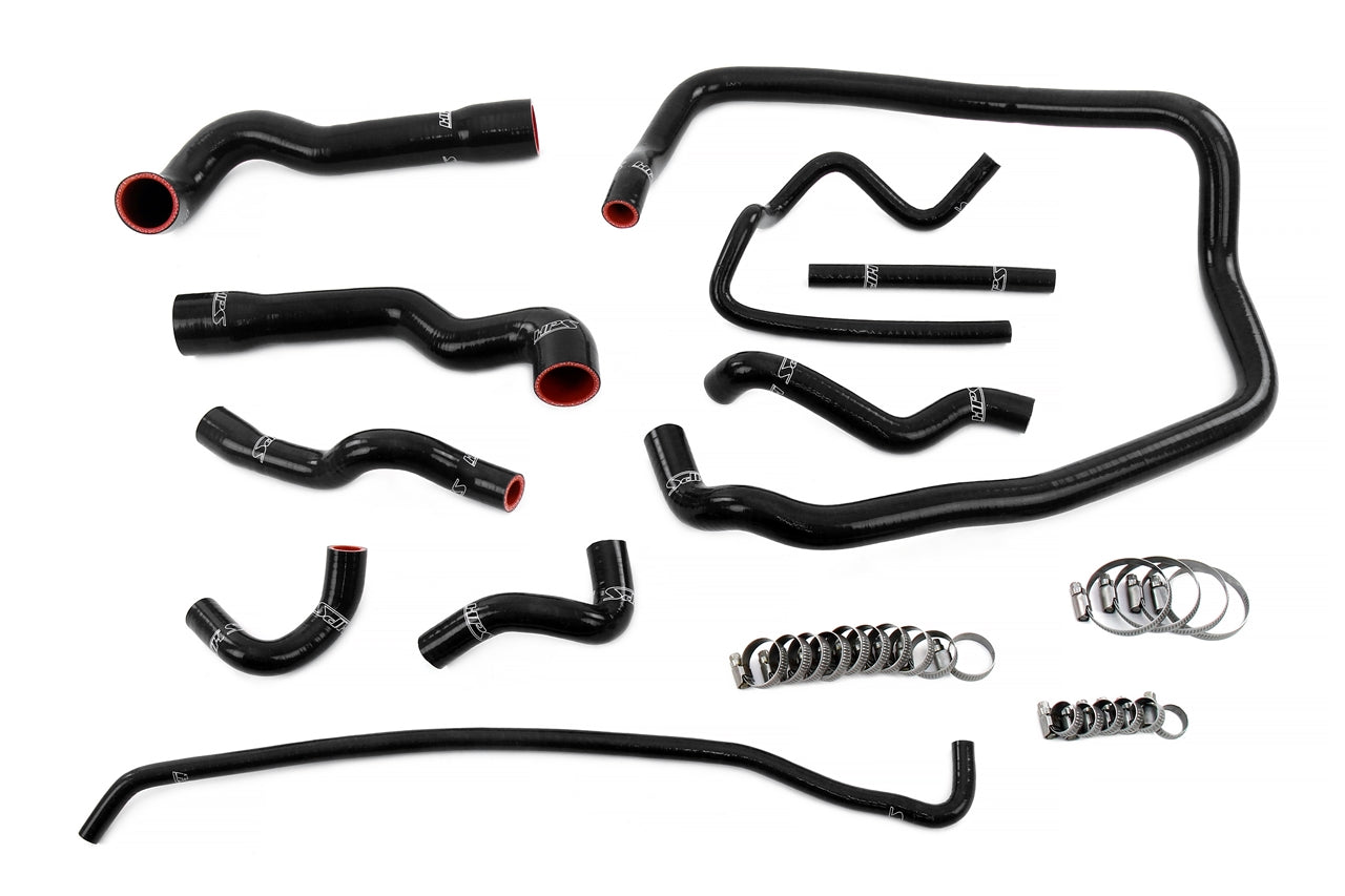 HPS Performance High Temp Reinforced Silicone Radiator Heater throttle body and expansion tank Coolant Hose Kit Black 57-2088-BLK