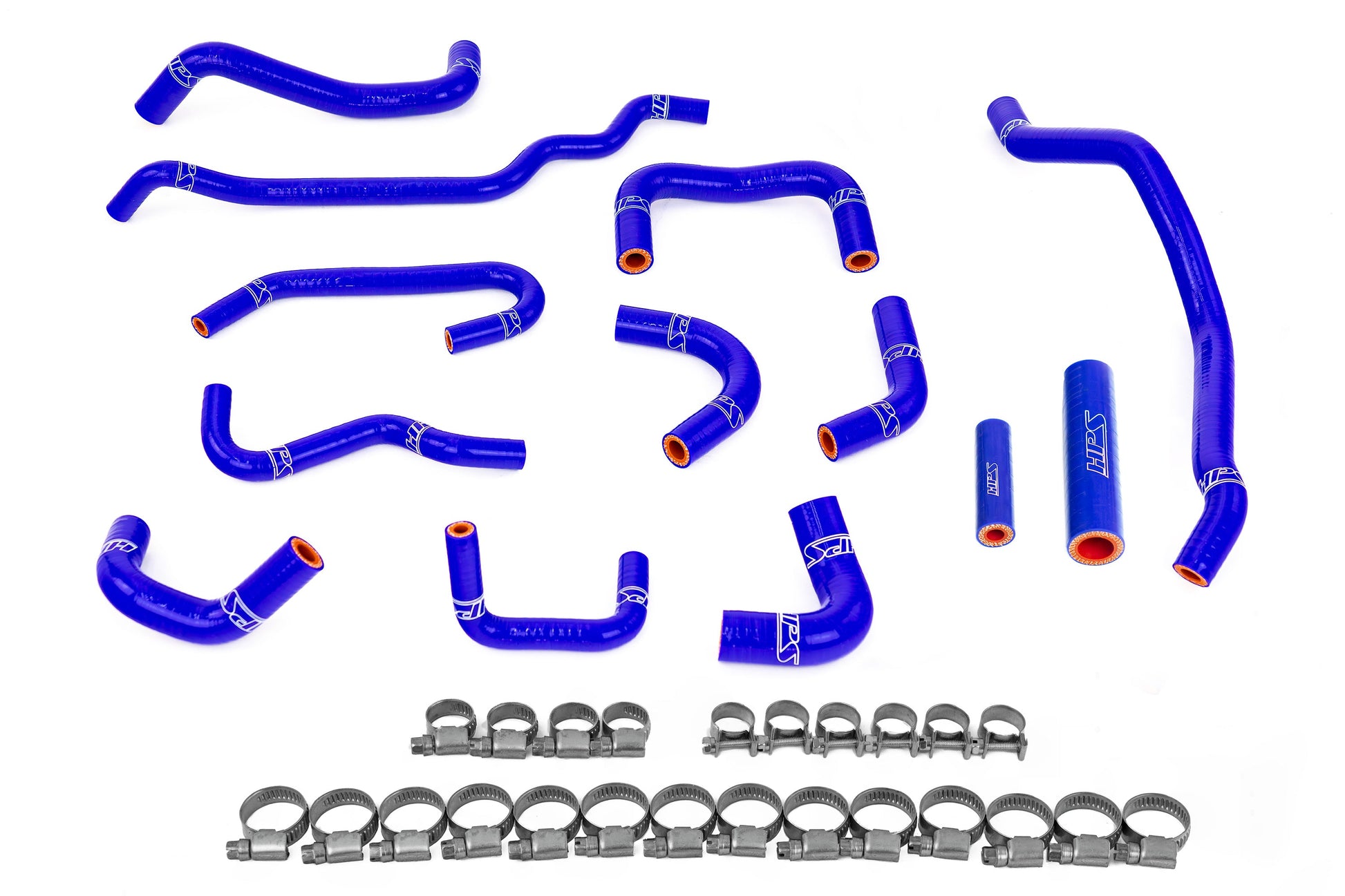 HPS Performance High Temp Reinforced Silicone Ancillary Coolant Hose Kit Blue 57-2131A-BLUE