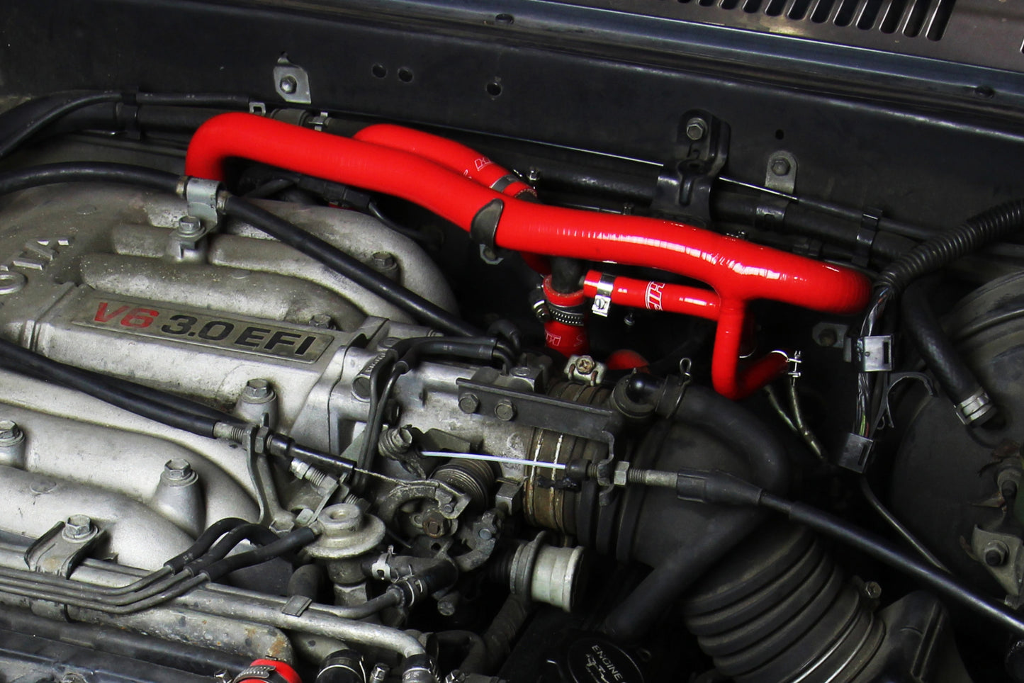 HPS Performance High Temp Reinforced Silicone Heater Coolant Hose Kit, Red, 57-2190-RED