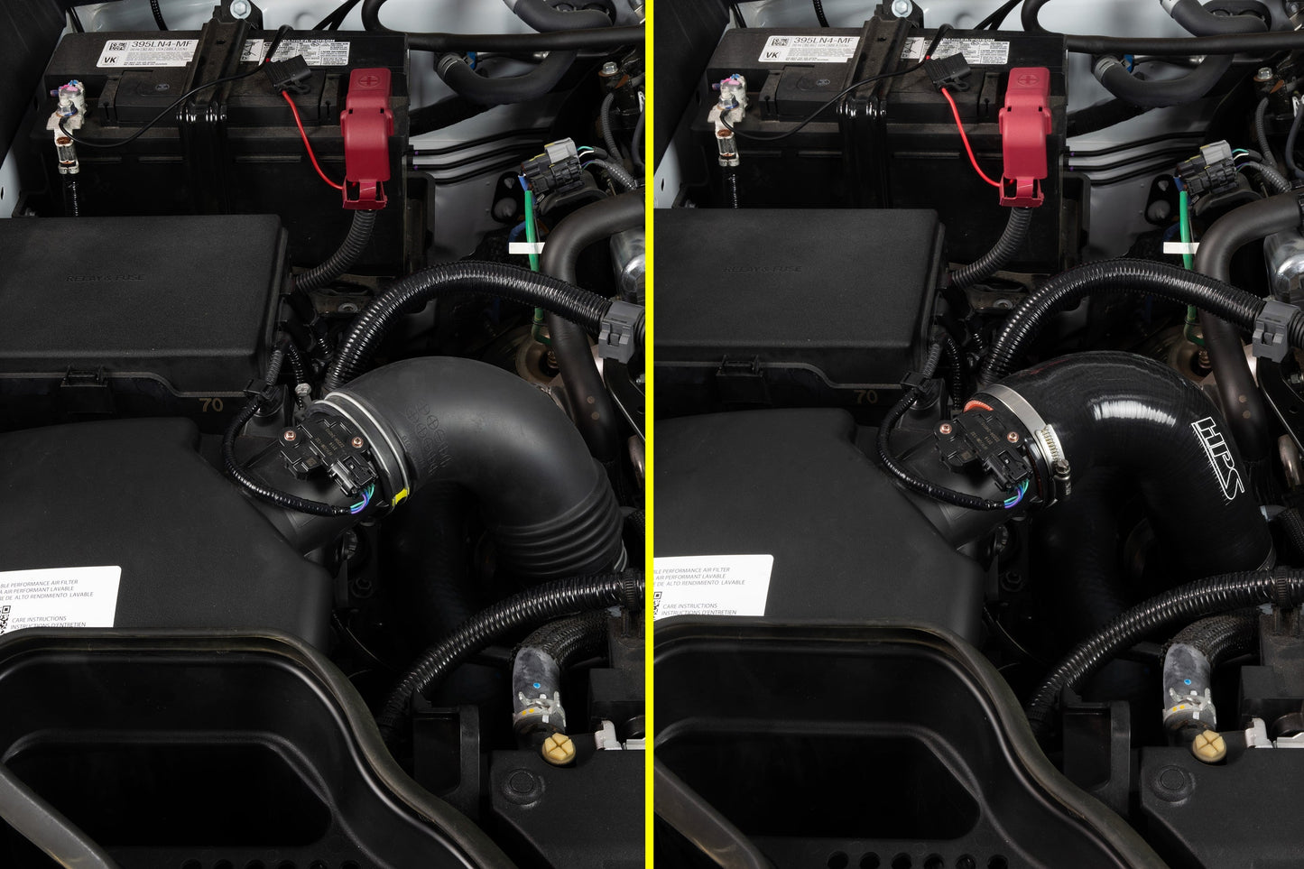 HPS Performance High Temp Reinforced Silicone Air Intake Hose Kit, Black, 57-2207-BLK