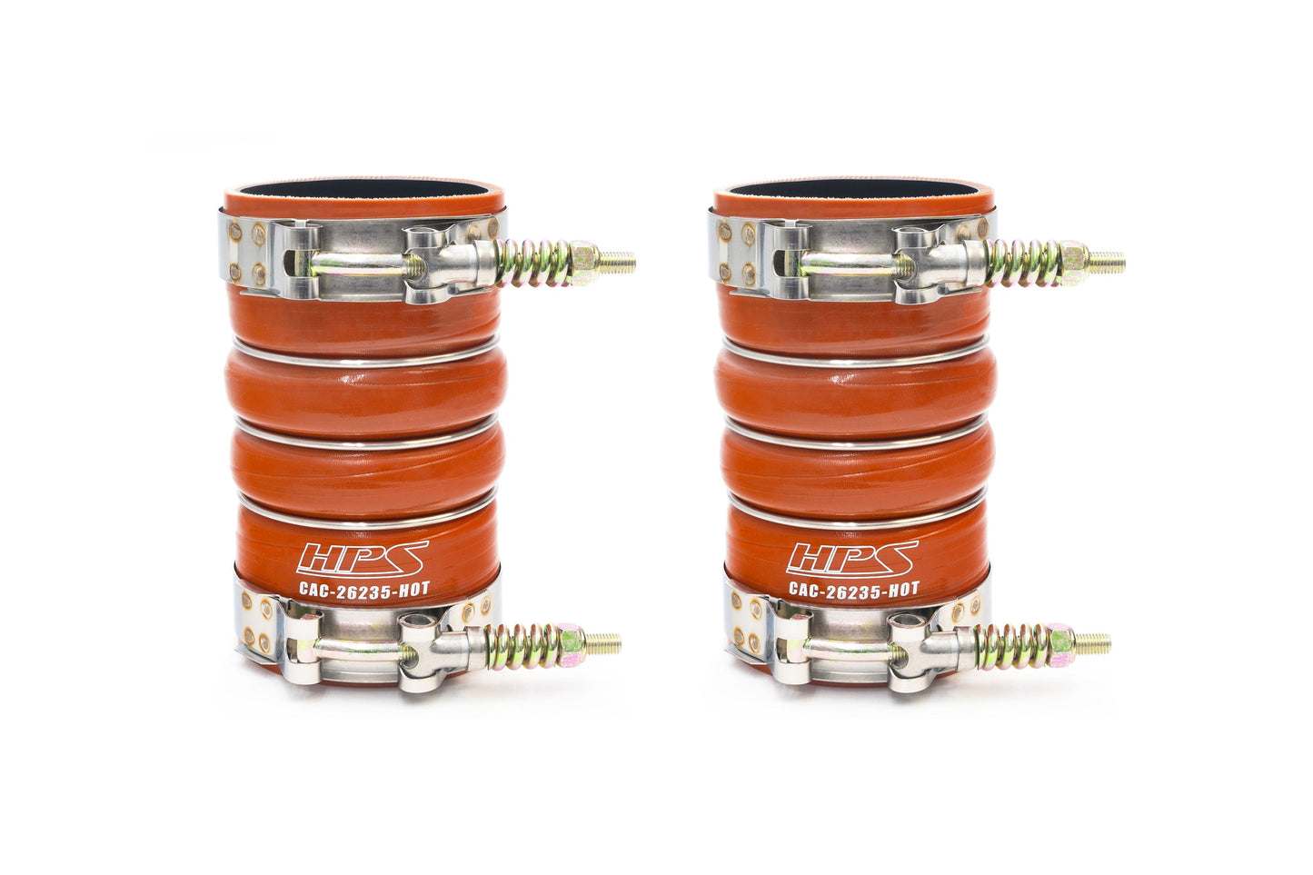 HPS Performance Ultra High Temp Aramid Reinforced Silicone Intercooler Hose Boots Kit Orange 57-2209