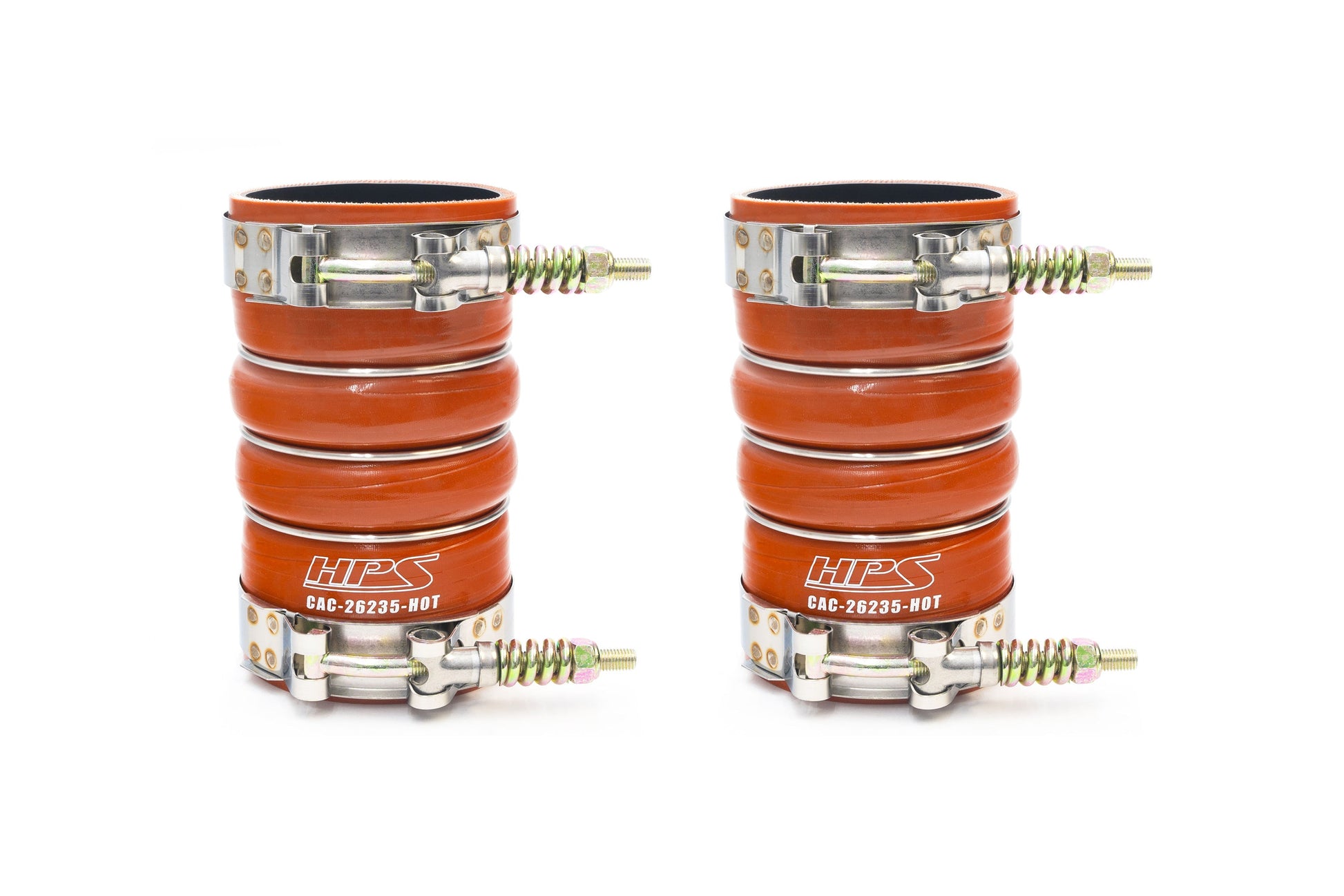 HPS Performance Ultra High Temp Aramid Reinforced Silicone Intercooler Hose Boots Kit Orange 57-2209