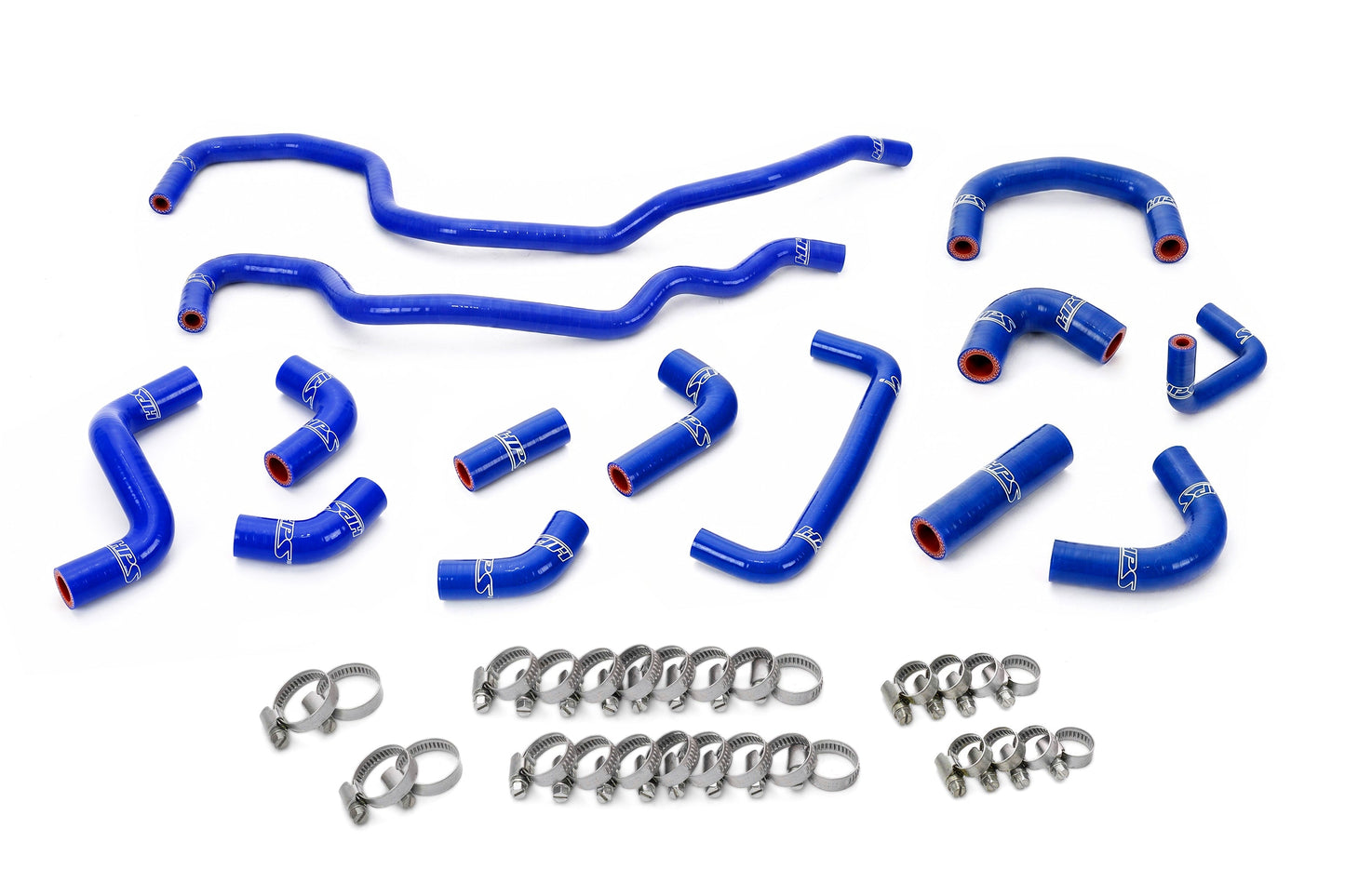 HPS Performance High Temp Reinforced Silicone Ancillary Coolant Hose Kit Blue 57-2256-BLUE