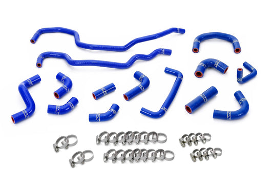HPS Performance High Temp Reinforced Silicone Ancillary Coolant Hose Kit Blue 57-2256-BLUE