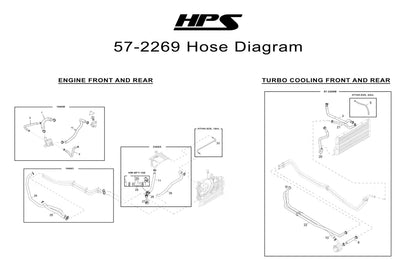 HPS Performance Silicone Radiator Coolant Hose Kit, Black, 57-2269-BLK