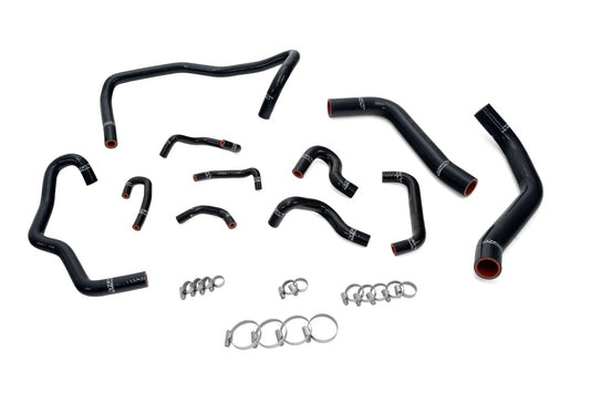 HPS Performance High Temp Reinforced Silicone Radiator Heater and Ancillary Coolant Hose Kit Black 57-2281-BLK