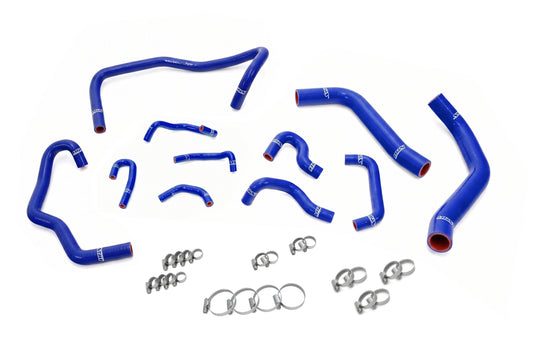 HPS Performance High Temp Reinforced Silicone Radiator Heater and Ancillary Coolant Hose Kit Blue 57-2281-BLUE