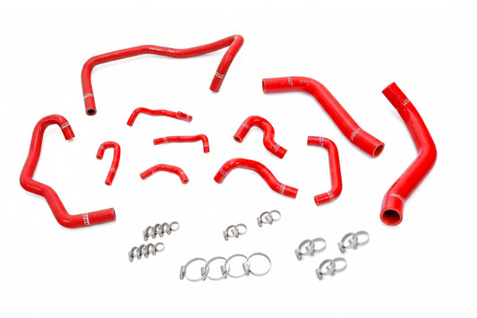 HPS Performance High Temp Reinforced Silicone Radiator Heater and Ancillary Coolant Hose Kit Red 57-2281-RED