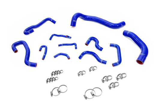 HPS Performance High Temp Reinforced Silicone Radiator Heater and Ancillary Coolant Hose Kit Blue 57-2282-BLUE