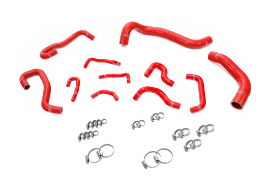 HPS Performance High Temp Reinforced Silicone Radiator Heater and Ancillary Coolant Hose Kit Red 57-2282-RED