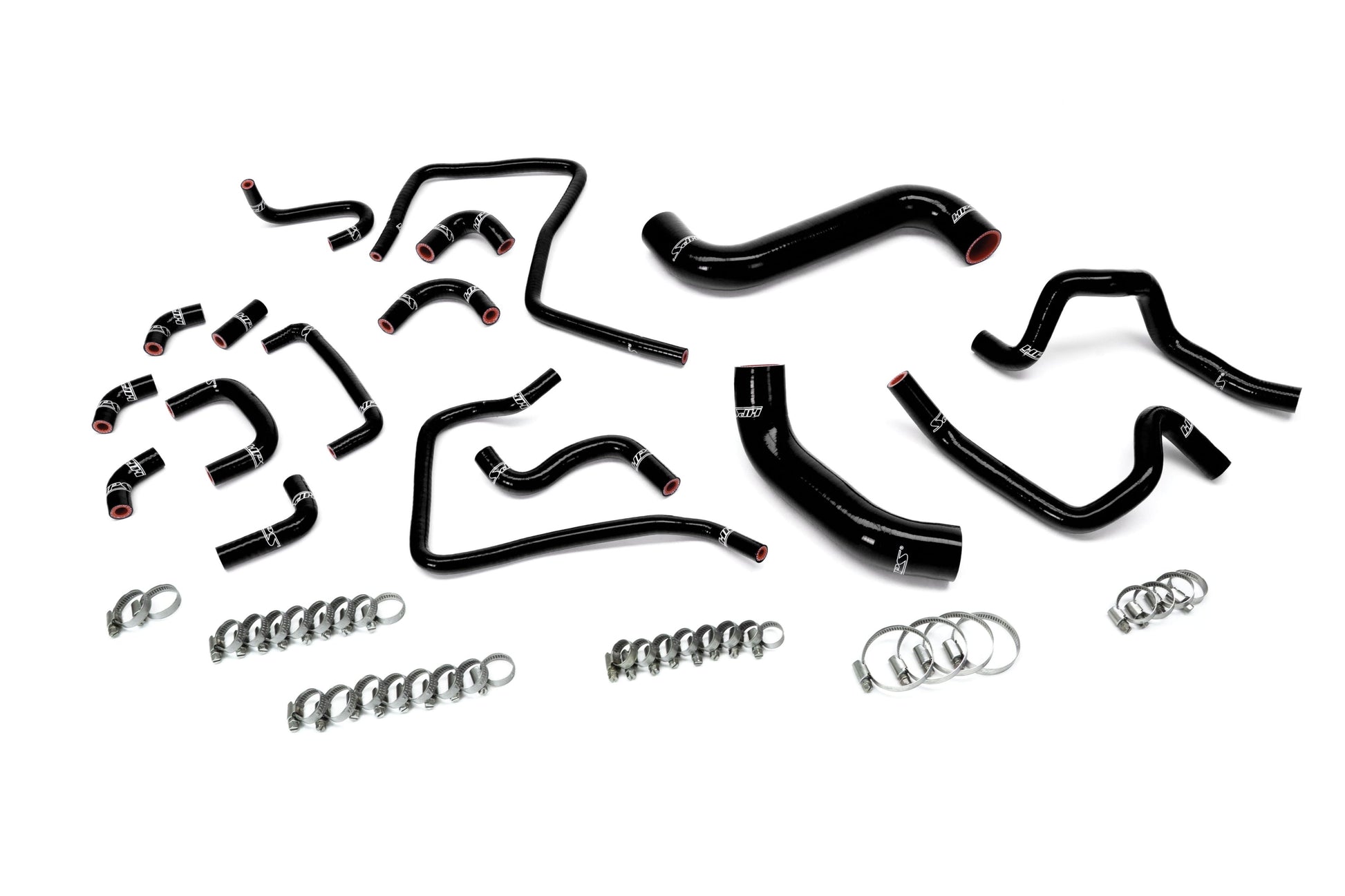 HPS Performance Silicone Radiator Heater and Ancillary Coolant Hose Kit Black 57-2304-BLK
