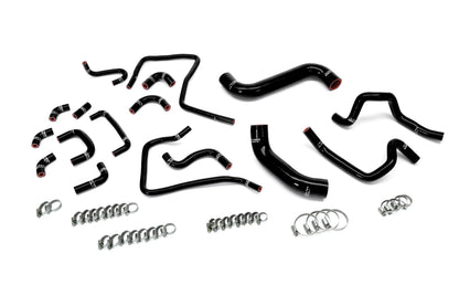 HPS Performance Silicone Radiator Heater and Ancillary Coolant Hose Kit Black 57-2304-BLK