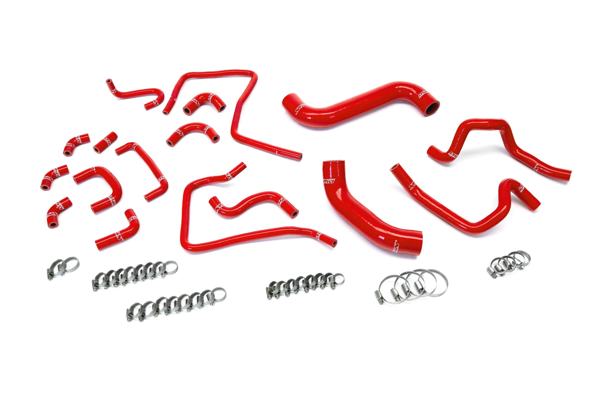 HPS Performance Silicone Radiator Heater and Ancillary Coolant Hose Kit Red 57-2304-RED