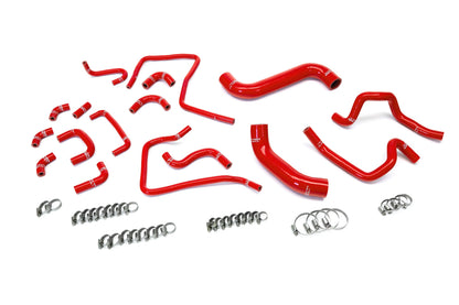 HPS Performance Silicone Radiator Heater and Ancillary Coolant Hose Kit Red 57-2304-RED