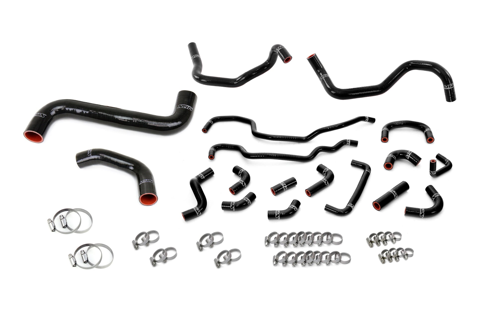 HPS Performance High Temp Reinforced Silicone Radiator Heater and Ancillary Coolant Hose Kit Black 57-2318-BLK