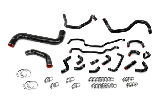 HPS Performance High Temp Reinforced Silicone Radiator Heater and Ancillary Coolant Hose Kit Black 57-2318-BLK
