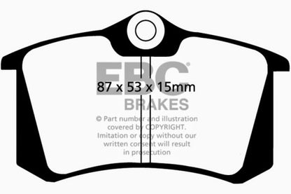 EBC 10-13 Audi A3 2.0 TD Yellowstuff Rear Brake Pads