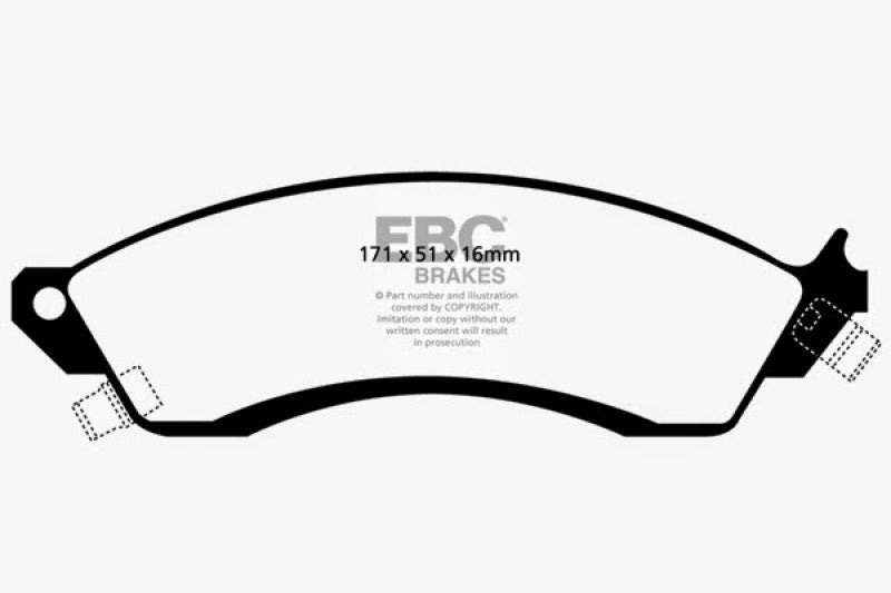 EBC 93-00 Aston Martin Virage 5.3 (PBR Caliper) Yellowstuff Front Brake Pads