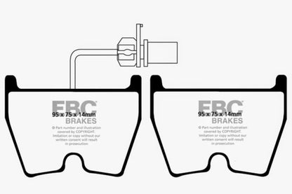 EBC 06-09 Audi RS4 4.2 (Cast Iron Rotors) Redstuff Front Brake Pads