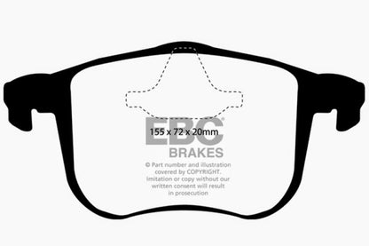 EBC 06-11 Saab 9-3 2.0 Turbo (Aero) Redstuff Front Brake Pads