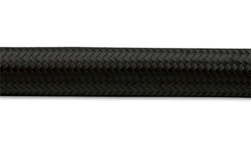 Vibrant -12 AN Black Nylon Braided Flex Hose (20 foot roll)