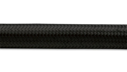 Vibrant -8 AN Black Nylon Braided Flex Hose .44in ID (50 foot roll)