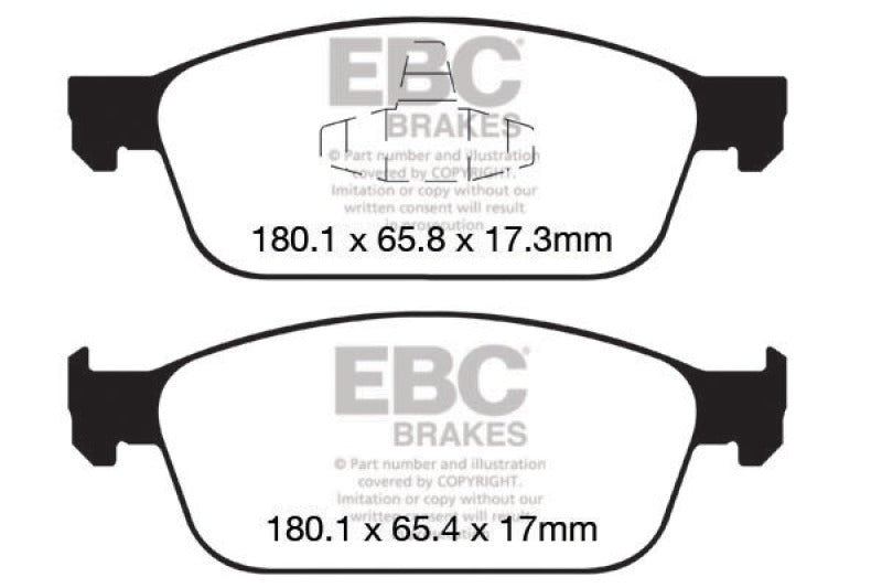 EBC 12+ Ford Focus 2.0 Turbo ST Redstuff Front Brake Pads