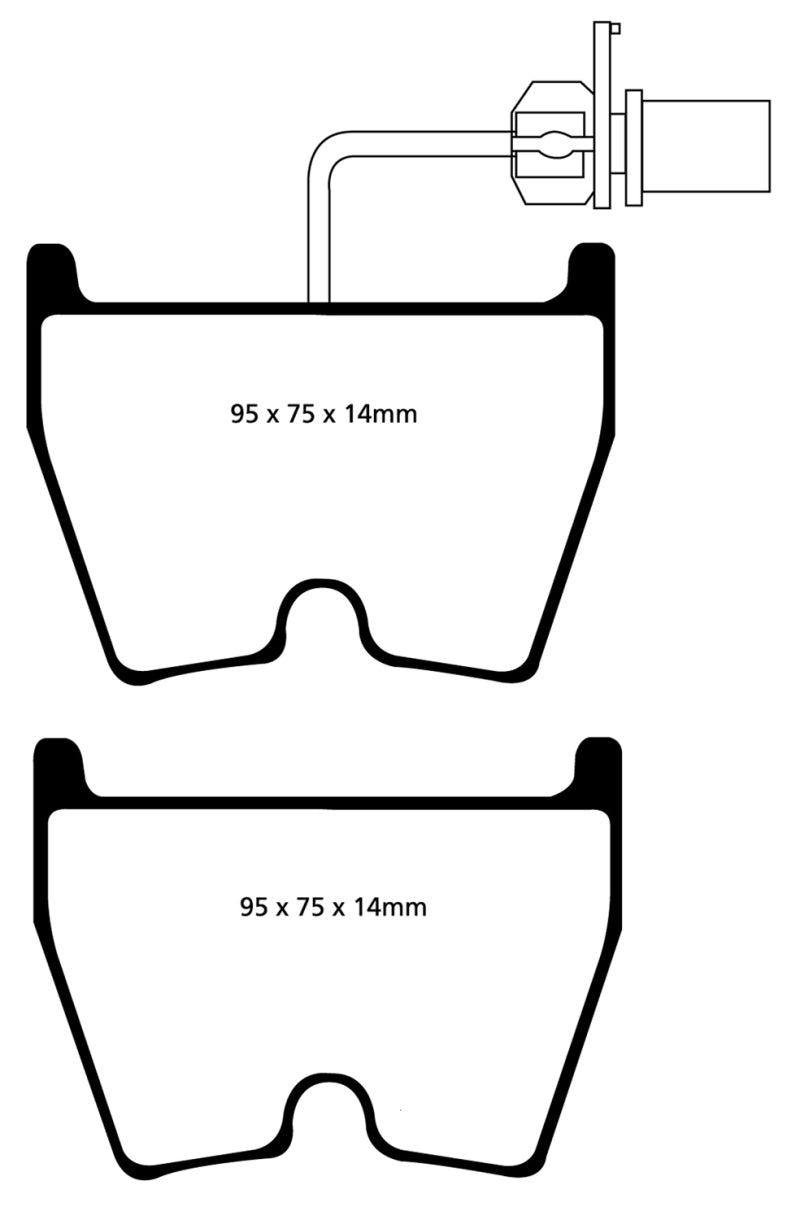 EBC 06-09 Audi RS4 4.2 (Cast Iron Rotors) Yellowstuff Front Brake Pads