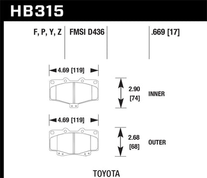 Hawk HPS Street Brake Pads