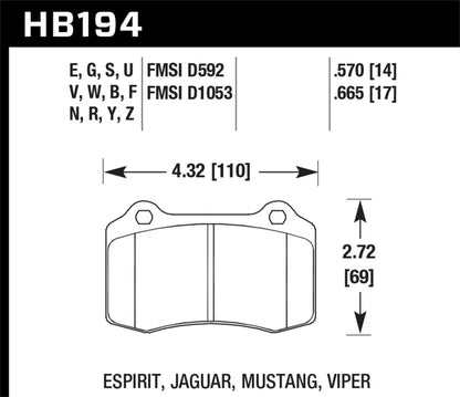 Hawk HP+ Street Brake Pads