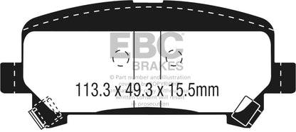 EBC 15+ Chevrolet Colorado 2.5 Yellowstuff Rear Brake Pads