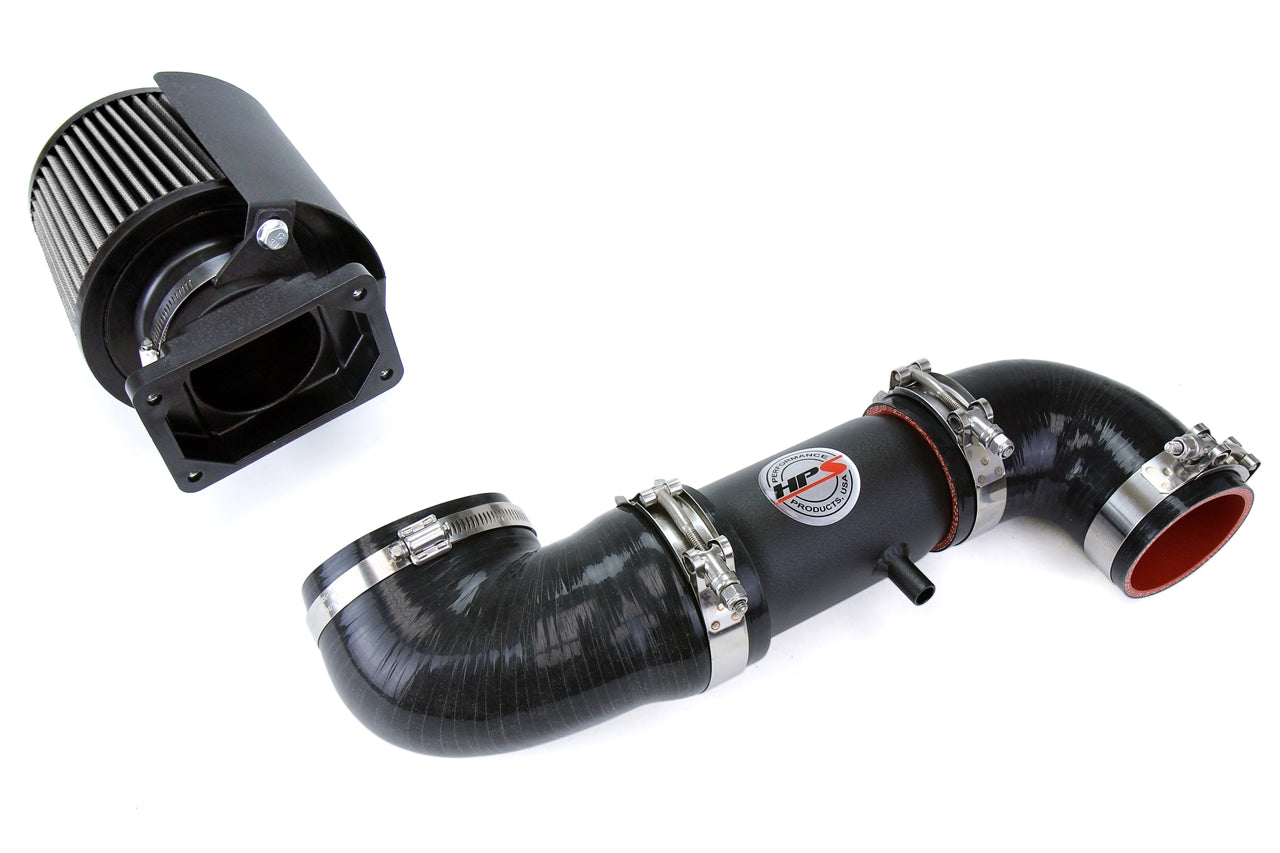 HPS Performance Air Intake Kit with Heat Shield Black 827-151WB
