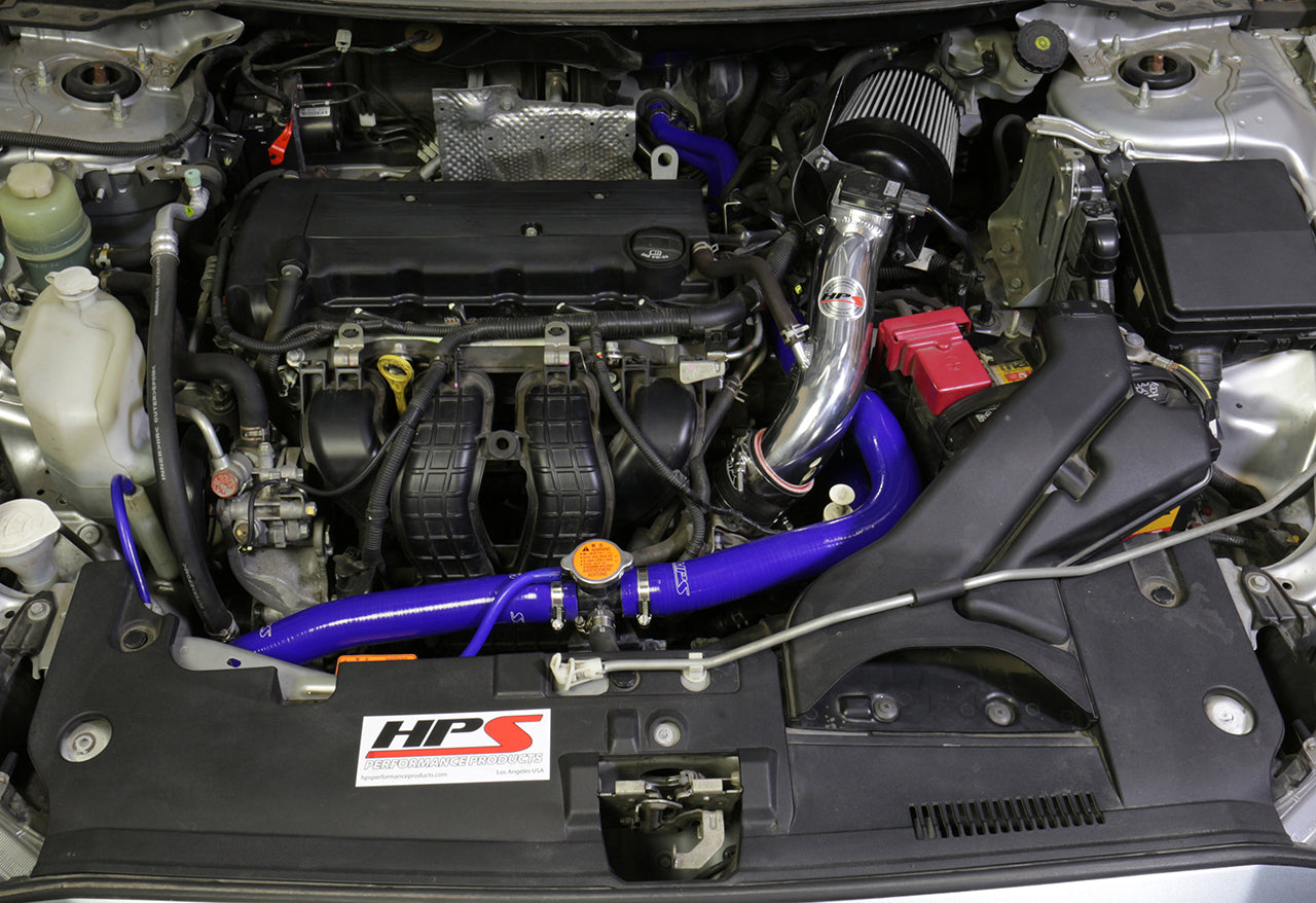 HPS Performance Air Intake Kit with Heat Shield, Blue, 827-162BL