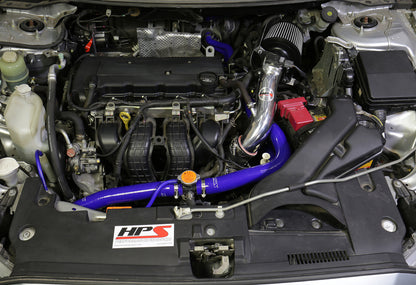 HPS Performance Air Intake Kit with Heat Shield, Blue, 827-162BL