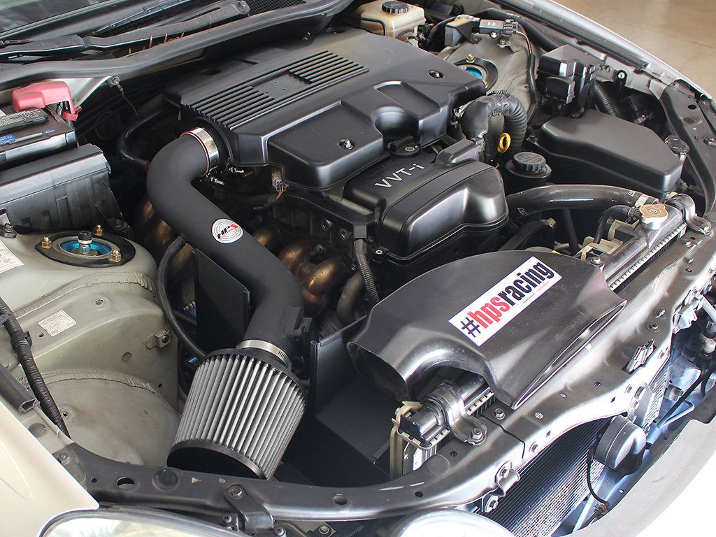 HPS Performance Air Intake Kit with Heat Shield, Black, 827-260WB