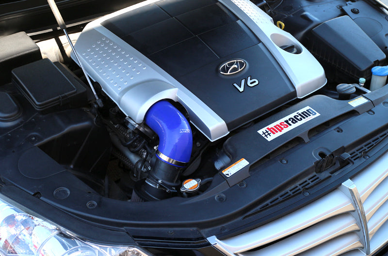 HPS Performance Silicone Air Intake Kit, Blue, 827-276BL