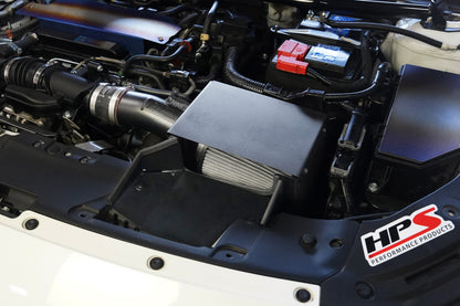 HPS Performance Air Intake Kit with Heat Shield, Black, 827-406WB