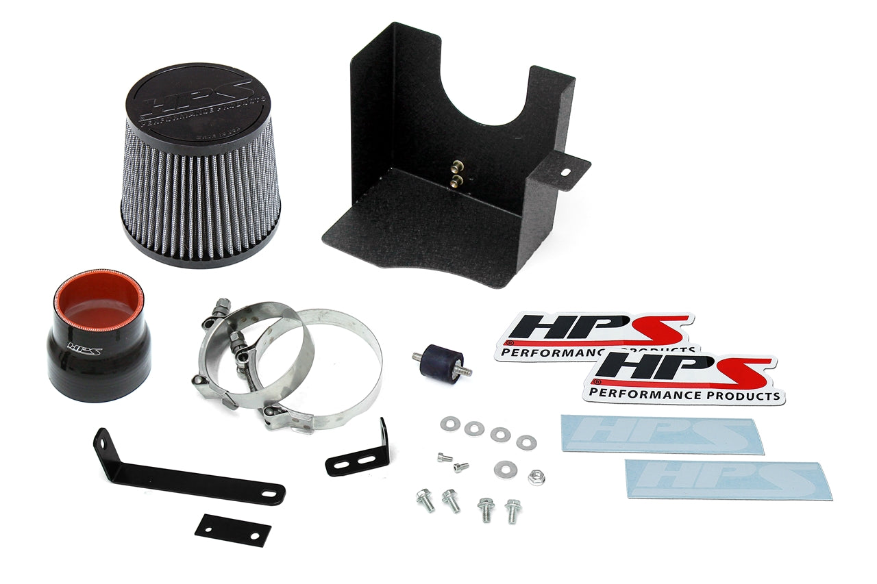 HPS Performance Air Intake Kit with Heat Shield, Red, 827-515R