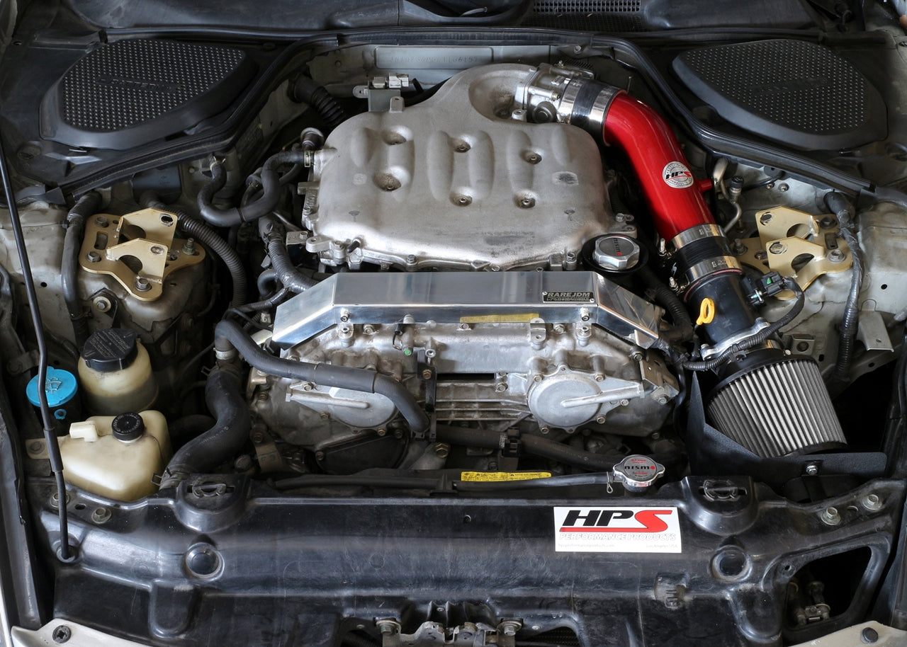 HPS Performance Air Intake Kit with Heat Shield, Red, 827-520R