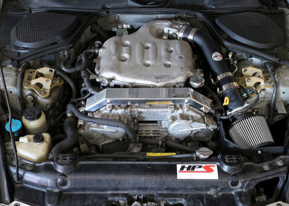 HPS Performance Air Intake Kit with Heat Shield, Black, 827-520WB