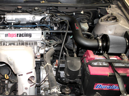 HPS Performance Air Intake Kit with Heat Shield, Black, 827-526WB