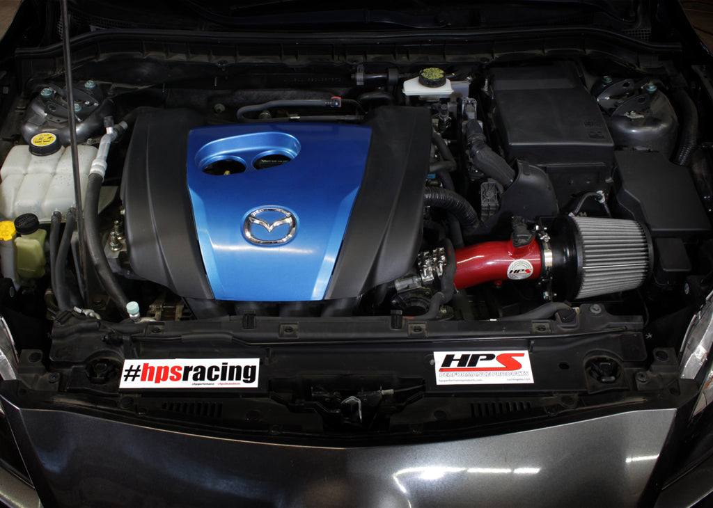 HPS Performance Air Intake Kit with Heat Shield, Red, 827-531R