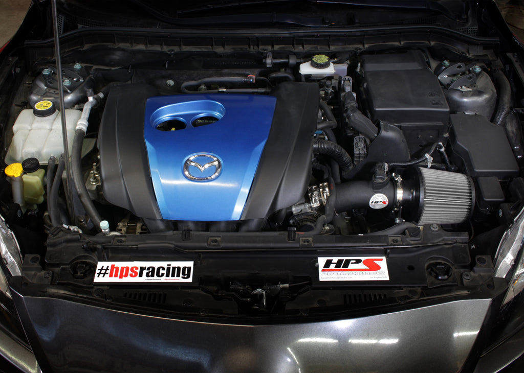 HPS Performance Air Intake Kit with Heat Shield, Black, 827-531WB