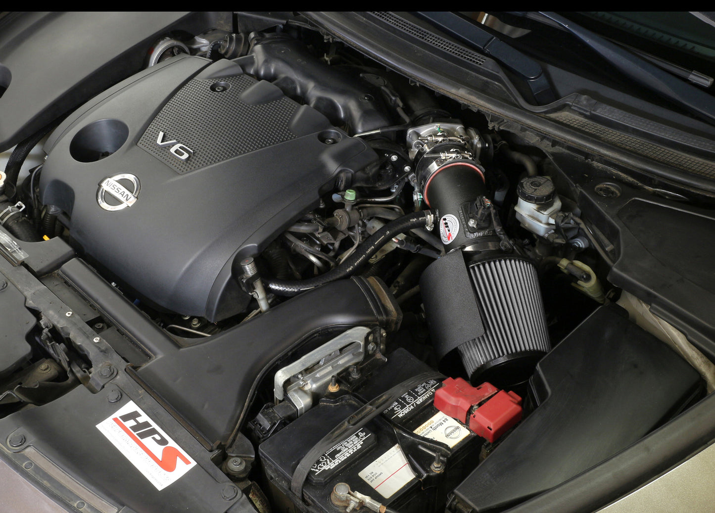 HPS Performance Air Intake Kit with Heat Shield, Black, 827-533WB
