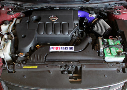 HPS Performance Air Intake Kit with Heat Shield, Blue, 827-546BL