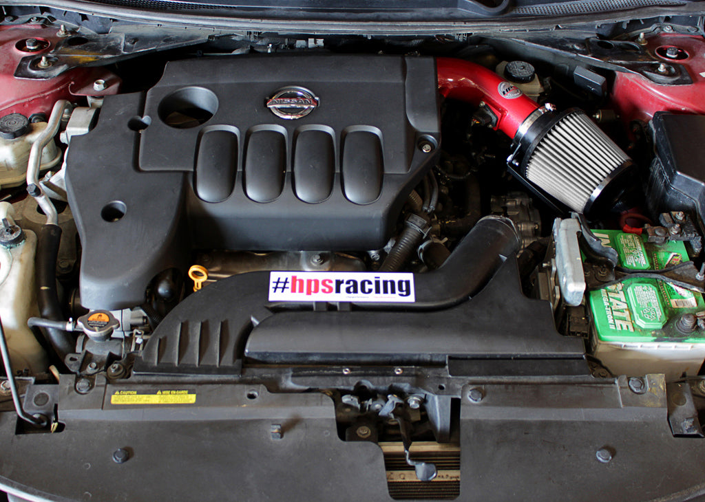 HPS Performance Air Intake Kit with Heat Shield, Red, 827-546R