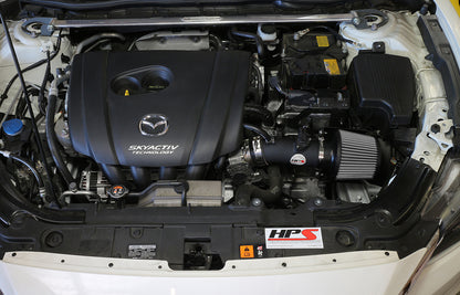 HPS Performance Air Intake Kit with Heat Shield, Black, 827-547WB