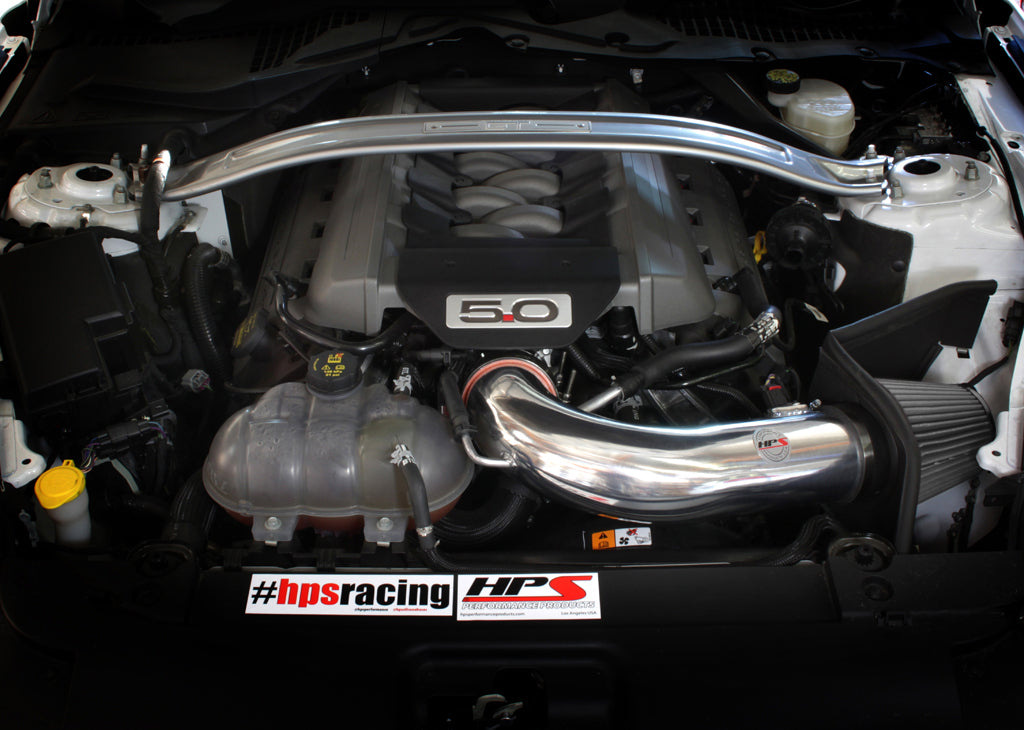 HPS Performance Air Intake Kit with Heat Shield, Polished, 827-556P