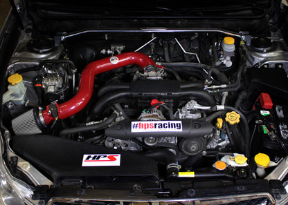 HPS Performance Air Intake Kit with Heat Shield, Red, 827-557R